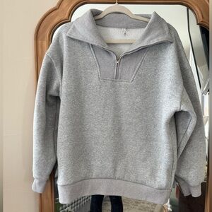 Oversized half zip sweatshirt